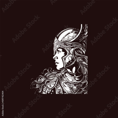 Valkyrie logo vector illustration