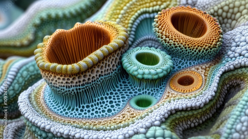 Fototapeta premium Abstract Colorful Organic Structure Detailed View