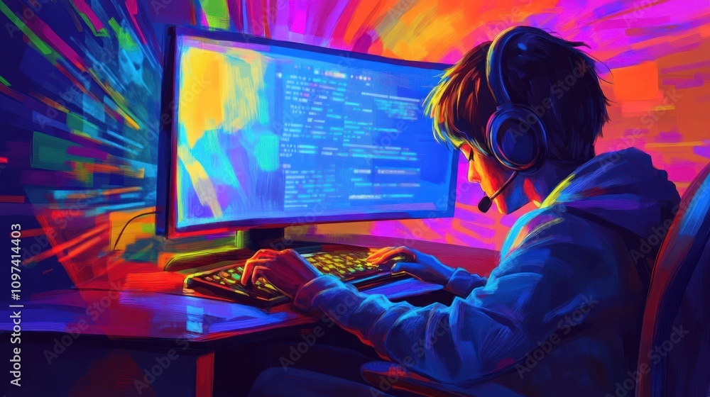 Neon Gamer: Digital Dreamscape Neon Gamer: Digital Dreamscape