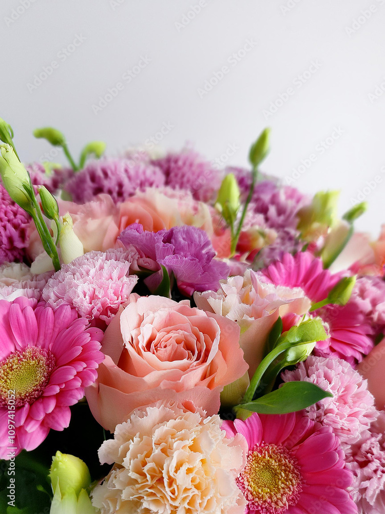 Obraz premium カラフルな花束のアップ