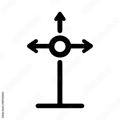 Highway traffic pole roadsign, travel street pole vector icon design