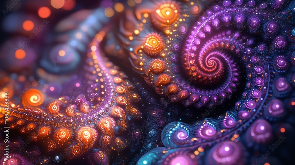 A vibrant fractal design showcasing swirling patterns and luminous colors. A vibrant fractal design showcasing swirling patterns and luminous colors.