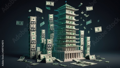 Interest Rate Infographic Tower photo