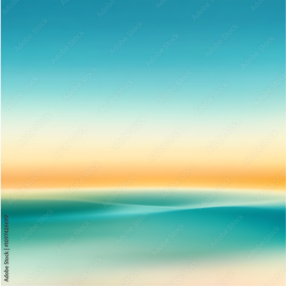 Abstract landscape with soft waves, blue and orange gradient colors, peaceful atmosphere. Abstract landscape with soft waves, blue and orange gradient colors, peaceful atmosphere.