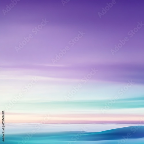 A serene gradient of colors in the sky during twilight, calming and peaceful ambiance.