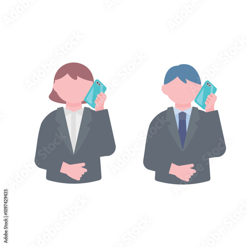 電話する会社員