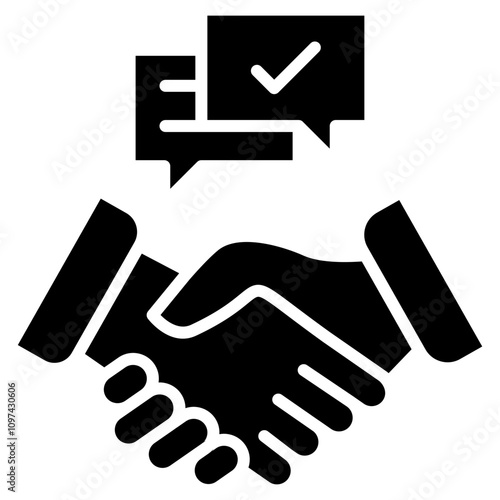 Negotiation icon solid vector