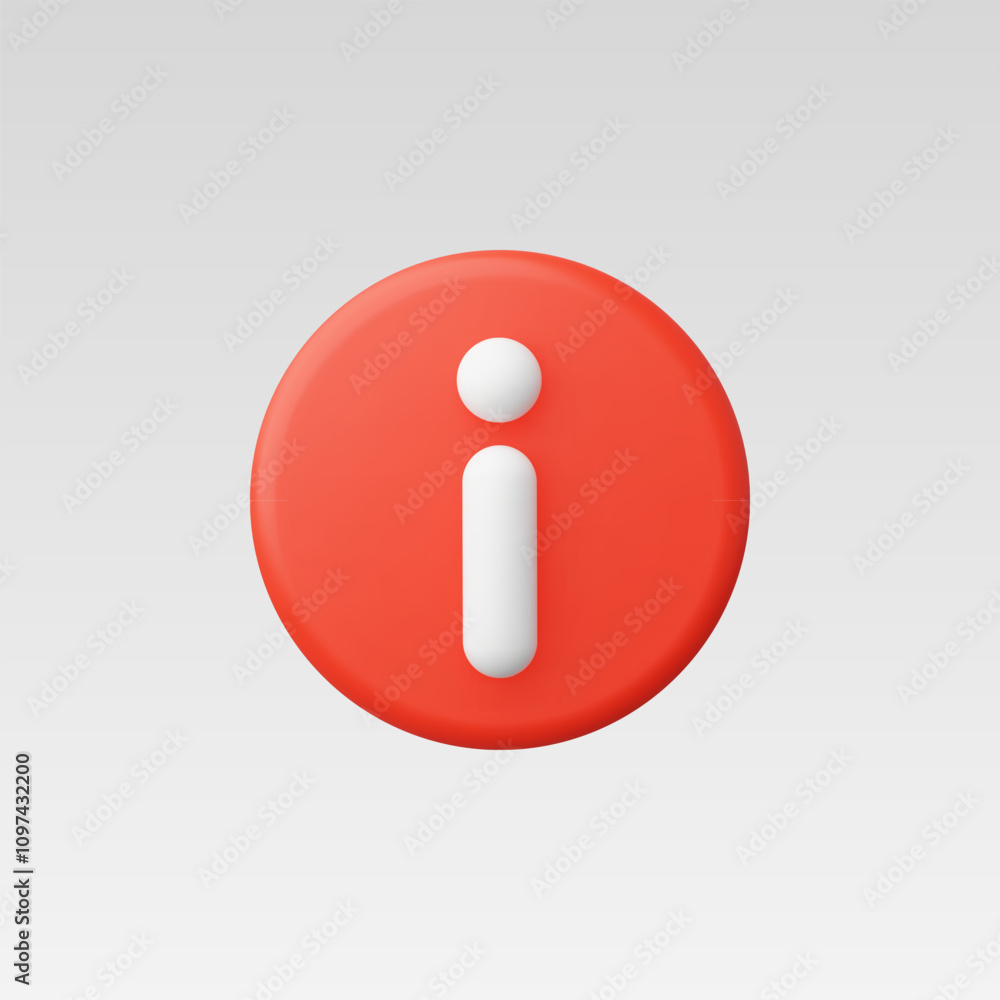 3d Realistic Information Icon vector illustration 3d Realistic Information Icon vector illustration