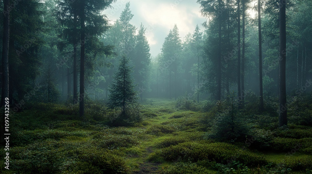 Misty Forest Path: A Serene Journey Through the Woods Misty Forest Path: A Serene Journey Through the Woods