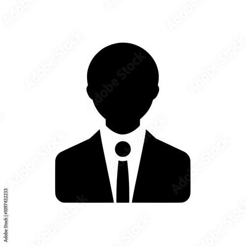 Businessman avatar vector illustration isolated professional suit silhouette ideal for corporate and finance branding 