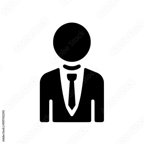 Businessman avatar vector illustration isolated professional suit silhouette ideal for corporate and finance branding 