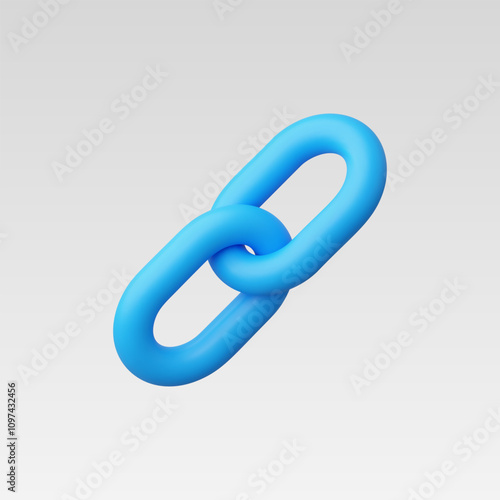 3d Realistic Chain link vector illustration