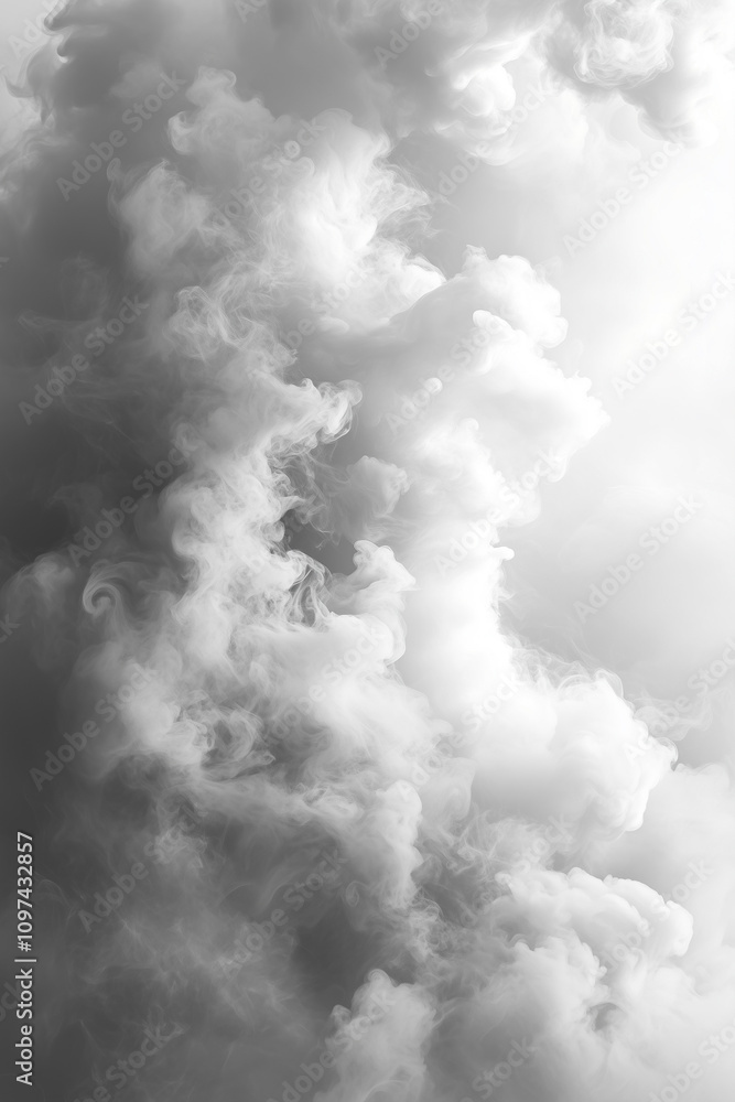 Naklejka premium Black and white abstract smoke background