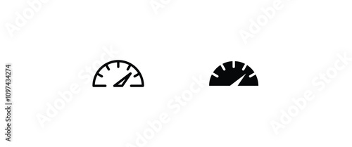 Speedometer, tachometer icon. Speed indicator sign. car speed. Performance Speed metering, scale icon, vector, sign, symbol, logo, illustration, editable stroke, flat design style isolated