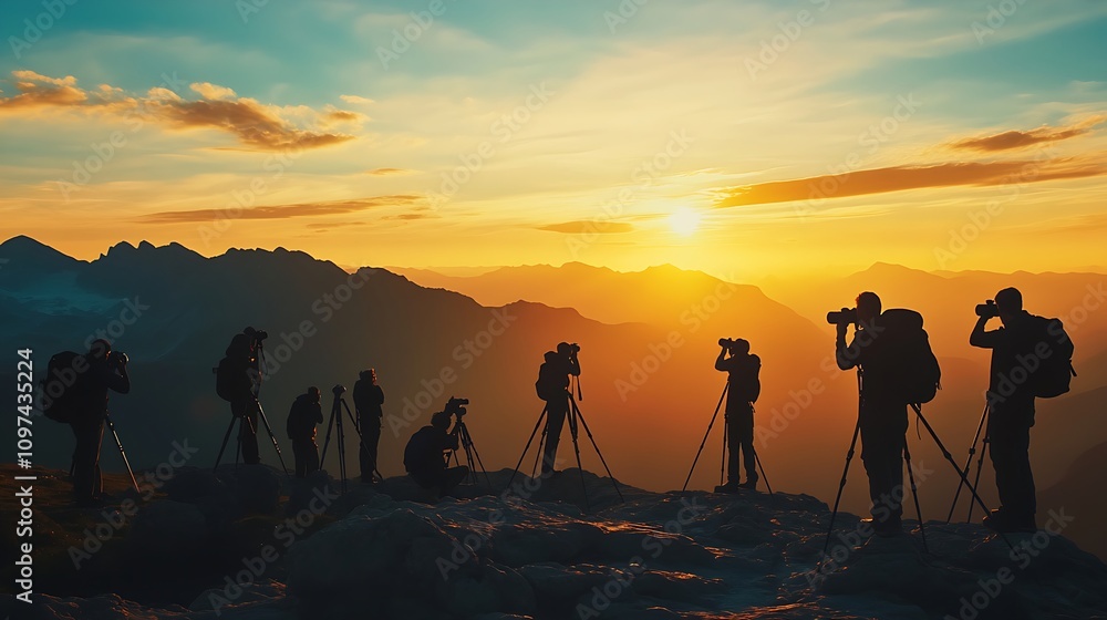 Obraz premium Photographers Capturing Nature