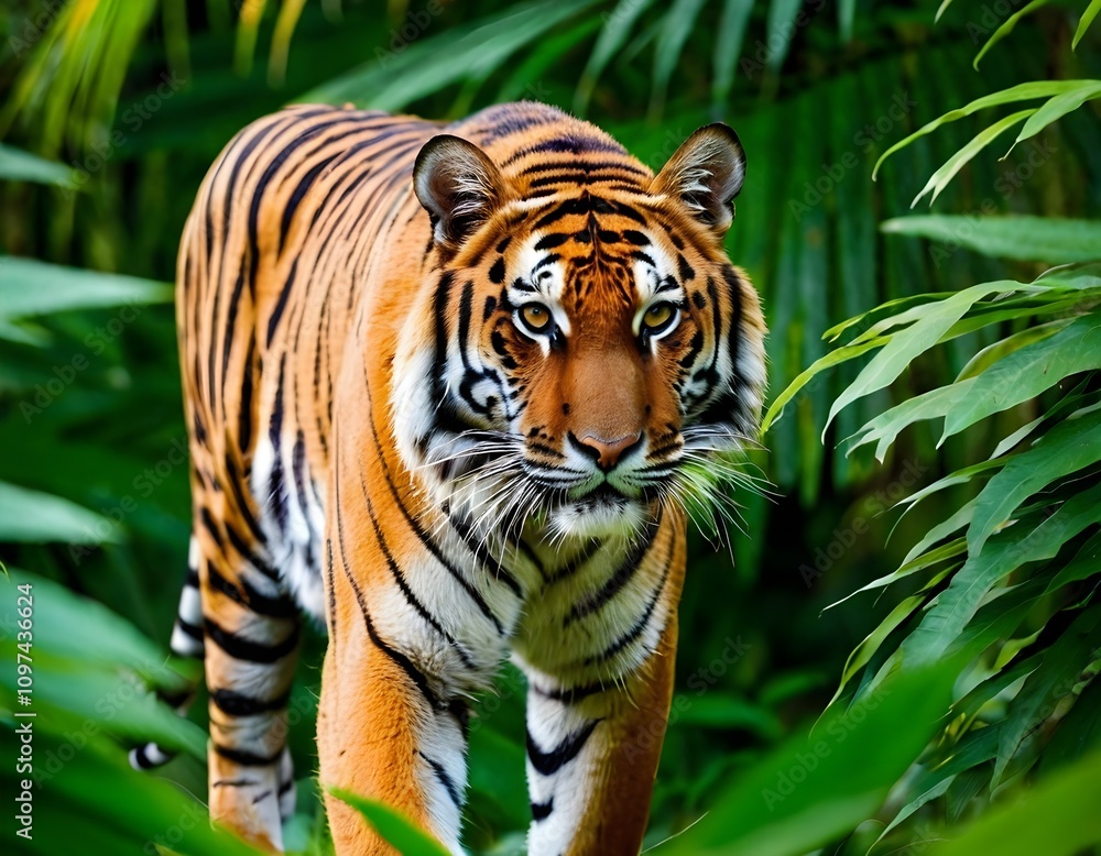 Majestic Tiger in Its Natural Habitat Majestic Tiger in Its Natural Habitat