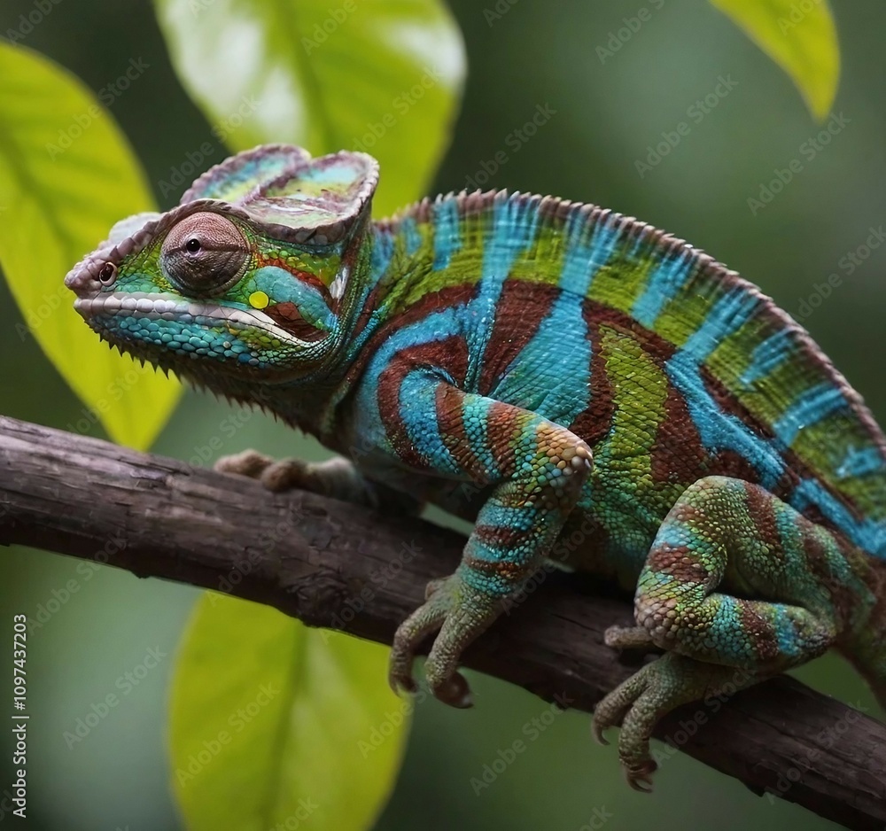 Vibrant Chameleon in its Natural Habitat 2 Vibrant Chameleon in its Natural Habitat 2