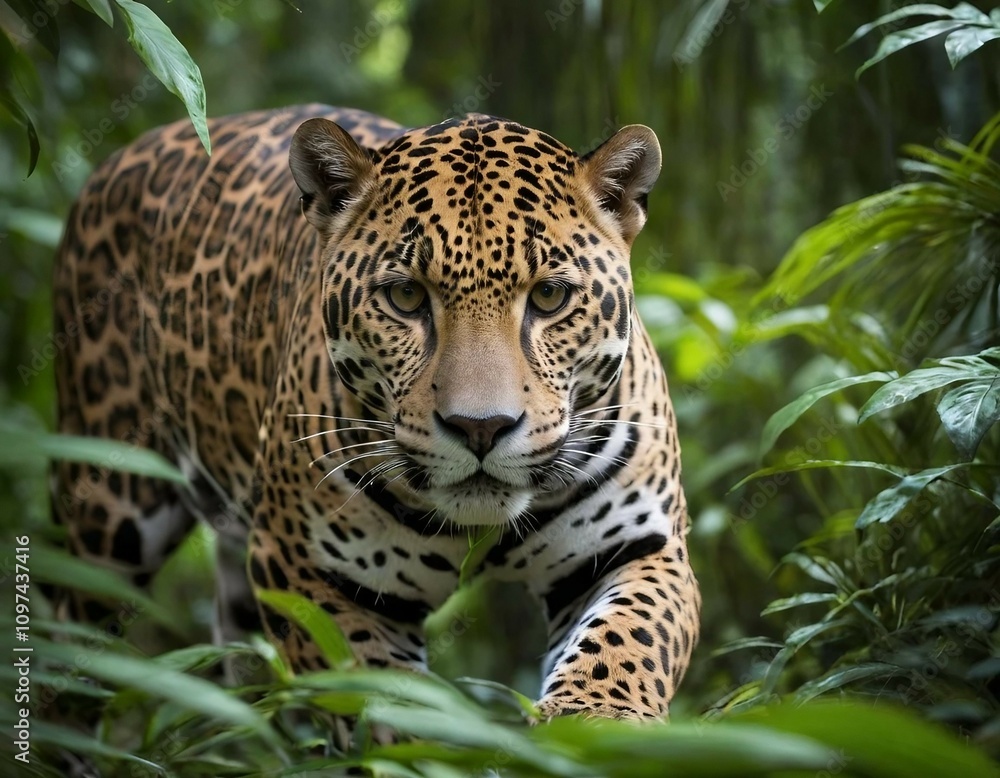 Obraz premium Majestic Jaguar in the Heart of the Jungle