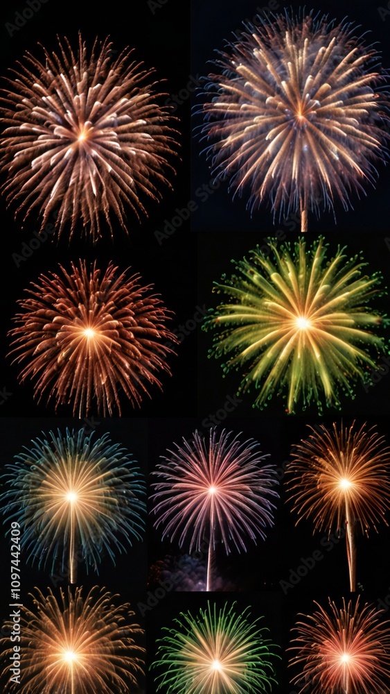 Naklejka premium fireworks in the night sky