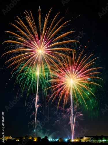 fireworks over the river