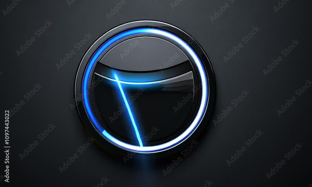 Abstract black circle with blue neon light. Abstract black circle with blue neon light.