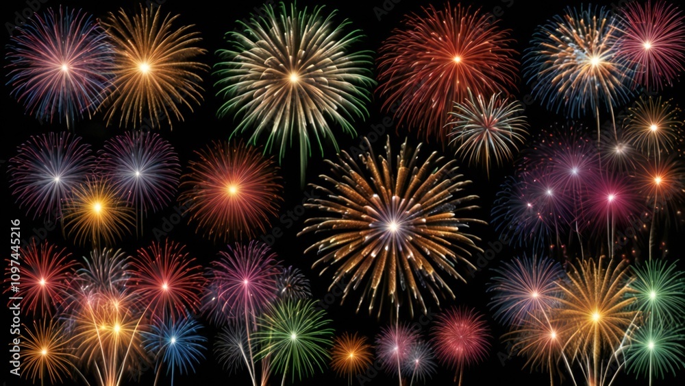 fireworks on the night sky fireworks on the night sky