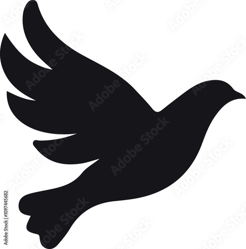 silhouette of dove