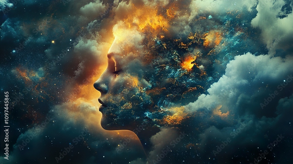 Cosmic Dreamscape: A Celestial Portrait of Inner Peace and Tranquil Dreams Cosmic Dreamscape: A Celestial Portrait of Inner Peace and Tranquil Dreams
