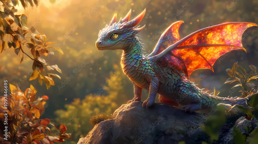 Obraz premium tiny dragon