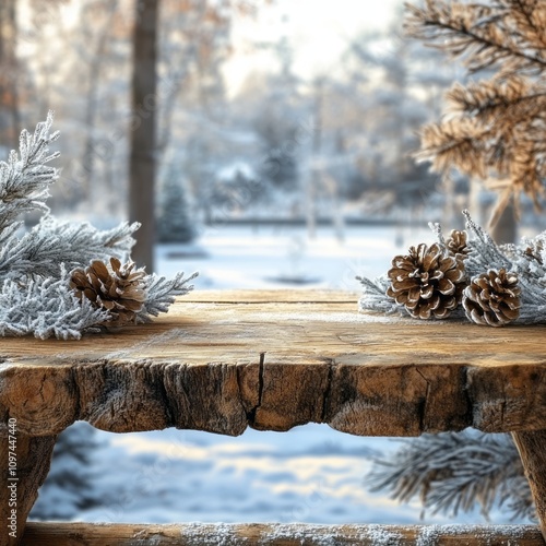 Snowy Winter Scene With Woo...