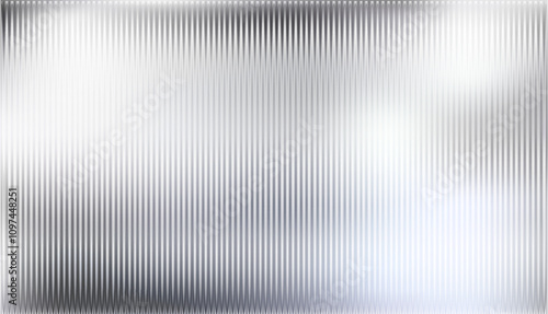 Vector ribbed glass texture background. Light grey white ribbed glass. Mesh gradient. acrylic ribbed bath surface. Ribbed glass background semitransparent overlay. Bath wall window