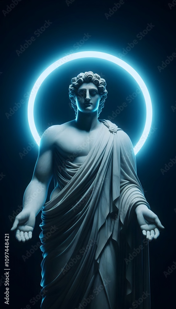 The statue is carved from marble, its surface worn smooth by time and touched by the hands of countless worshippers. It depicts a divine figure, likely a god or goddess from Greek or Roman mythology. The statue is carved from marble, its surface worn smooth by time and touched by the hands of countless worshippers. It depicts a divine figure, likely a god or goddess from Greek or Roman mythology.