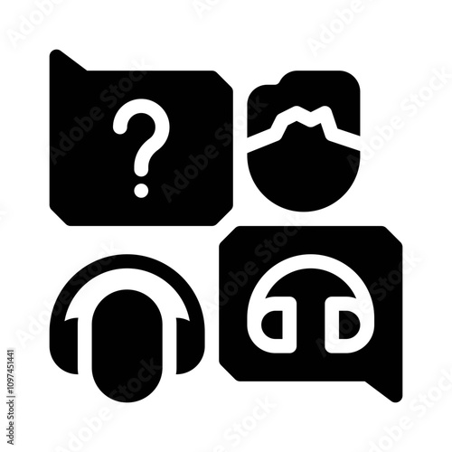 FAQ glyph icon