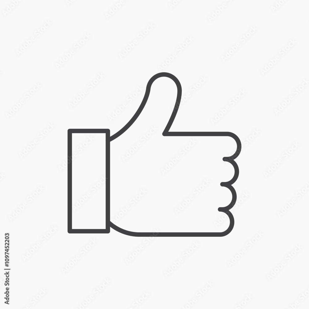 Like icon isolated on white background Like icon isolated on white background