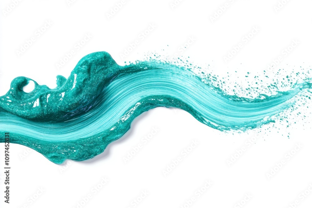 vibrant turquoise toothpaste swirl with glossy texture vibrant turquoise toothpaste swirl with glossy texture