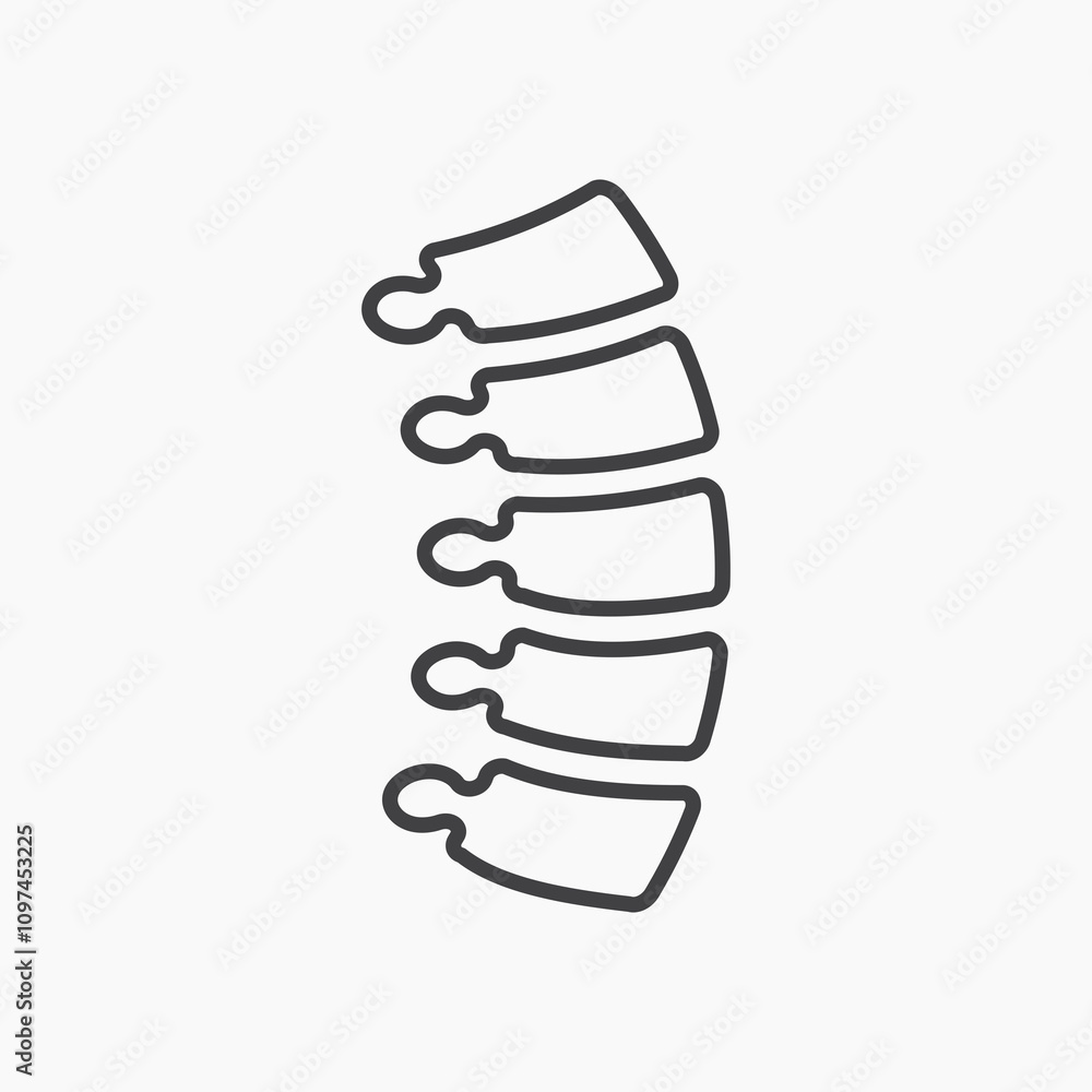 Spine icon isolated on white background Spine icon isolated on white background