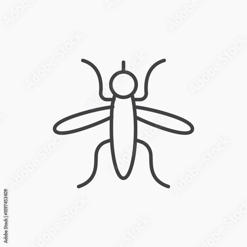 Mosquito icon isolated on white background