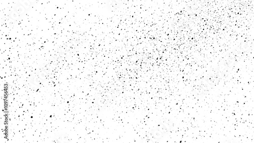 Abstract dust particle and dust grain texture on white background, Rubbed aged texture with a halftone raster pattern. Monochrome noise of dust or dirt.