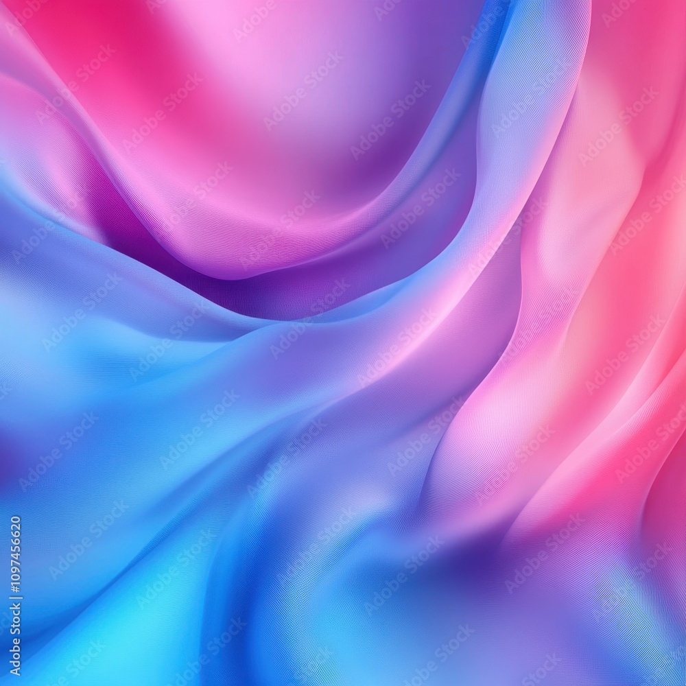 Fototapeta premium Abstract Pink and Blue Gradient Swirling Fabric Texture Background - High-Resolution Digital Illustration