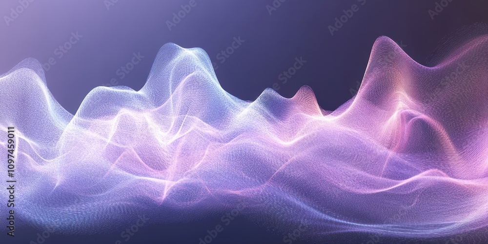 Fototapeta premium rhythmic patterns Faint lilac A visualization o