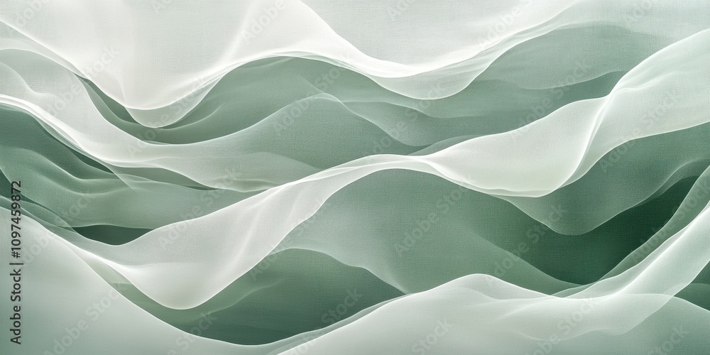 Obraz premium ripples Pale green A visualization of sound 