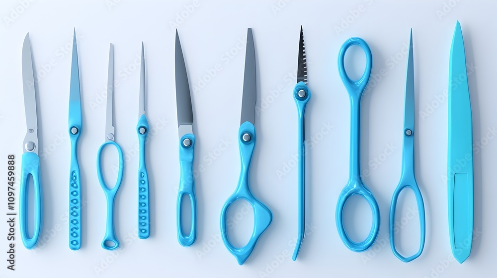 A Collection of Ten Stylish Cutting Tools A Collection of Ten Stylish Cutting Tools