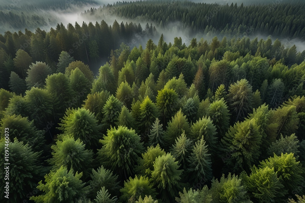 Veiled Peaks: Fog Enveloping the Mountains Veiled Peaks: Fog Enveloping the Mountains