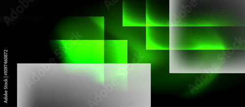 Dark neon colors with glass square shapes