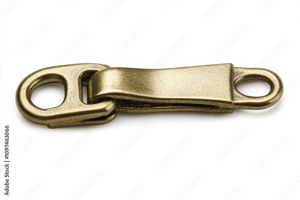 Zipper in gold color, isolated on white background, perfect for design Zipper in gold color, isolated on white background, perfect for design