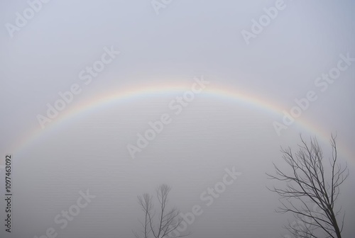 Fogbow A rainbow like arc that forms in fog when sunlight is ref photo