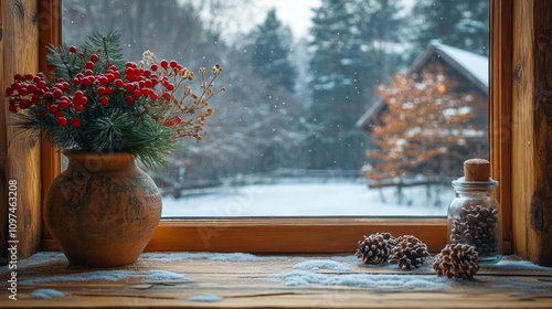 Winter Window Still Life Wi...