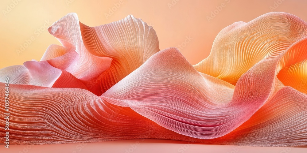 undulating forms Faded peach A visualization of undulating forms Faded peach A visualization of