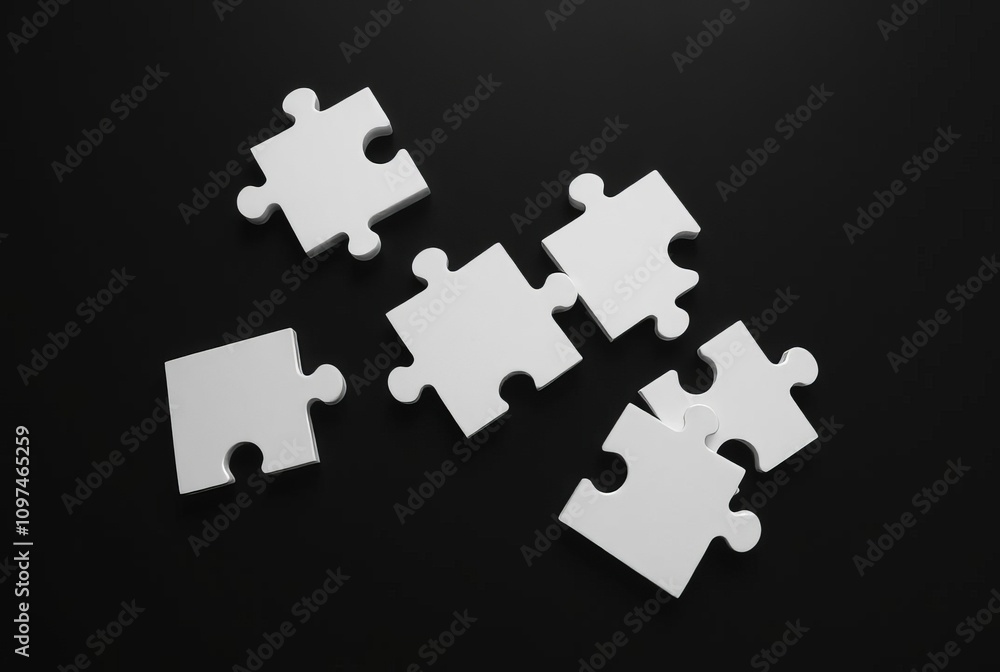 Puzzle Piece Negative Puzzle pieces are arranged in a high contr Puzzle Piece Negative Puzzle pieces are arranged in a high contr