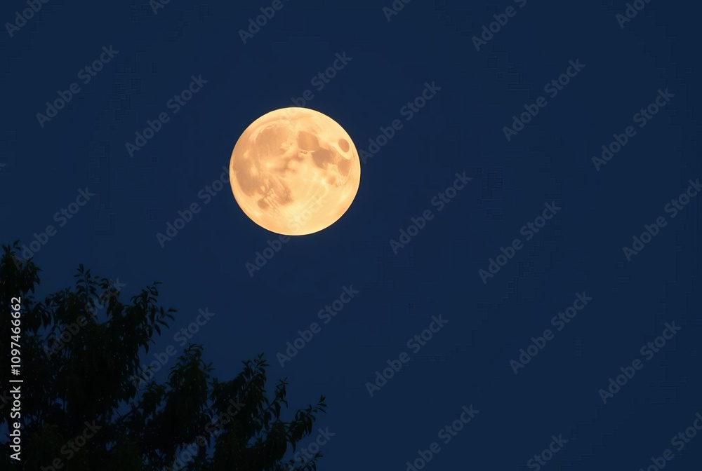 Resplendent Supermoon A supermoon that is resplendent and magnif Resplendent Supermoon A supermoon that is resplendent and magnif